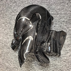 Couvre-collecteurs d'échappement en fibre de carbone véritable 3K brillant pour Ducati <span class=keywords><strong>Panigale</strong></span> <span class=keywords><strong>V4</strong></span> Streetfighter <span class=keywords><strong>V4</strong></span> 2018-2022 - Product Image 4