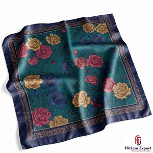 Custom Printed Square <b>Scarf</b> Women Lightweight Soft Fabric Fashion Head <b>Scarf</b> OEM ODM Manufacturer Taiwan Custom Fabric Products - Product Image 4