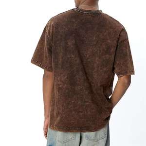เสื้อยืดแขนสั้นผู้ชายลายมัดย้อม ทรงปกติ คอกลม ผ้าฝ้ายถัก สไตล์ลำลอง ลายเรียบ - Product Image 3