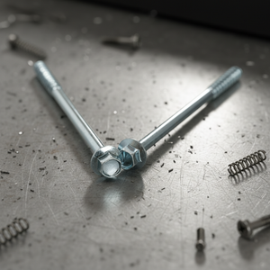 Vis à tête hexagonale métrique en acier au carbone zingué à haute résistance classe 4.8 et 6.8, filetage partiel, M6-M12, marque PDC, modèle 13 - Product Image 1