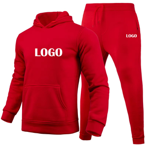 <b>White</b> Hooded Tracksuit Pullover <b>Jogger</b> Set Custom Logo Winter Streetwear Sweatshirt and Pants - Product Image 4