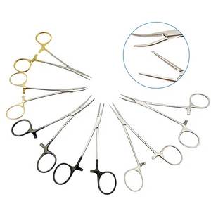 Pinces hémostatiques courbées droites en acier inoxydable, instruments chirurgicaux, outils chirurgicaux médicaux professionnels - Product Image 5