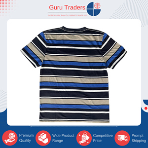 Camiseta de Hombre con Rayas Horizontales, Material de Polialgodón Cómodo, Calidad Original, Disponible en Tallas Personalizadas, Superventas - Product Image 6