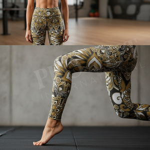 Leggings de yoga compressifs personnalisés à faible MOQ, OEM/ODM, vente en gros, imprimés, extensibles dans les 4 sens, pour la gym, le fitness et l'entraînement, effet push-up - Product Image 4