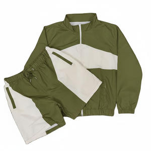 Ensembles personnalisés pour hommes : Survêtement 2 pièces coupe-vent en nylon avec polo et short cargo, ensemble de jogging, t-shirts et shorts pour hommes - Product Image 5