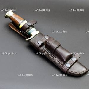 มีดล่าสัตว์ทรงโบวี่ ดามัสกัสสตีล ทำมือ ยี่ห้อ UA Supplies รุ่น Crocodile Dundee ขนาด 13 นิ้ว ใบมีดแบบ Drop Point ด้ามไม้ - Product Image 3