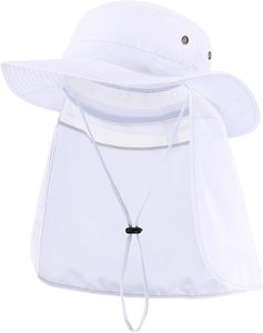Unisex Casual All-Season Quick Dry Summer Fisherman Foldable Nylon Boonie Bucket Cap Neck Flap Oxford Canvas 54-56CM Outdoor - Product Image 1