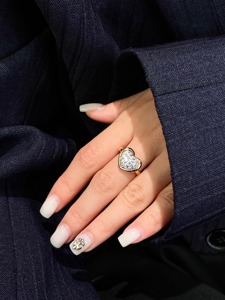 แหวนทองคำแท้ 14K ประดับเพชรแล็บโกรว์รูปหัวใจ 18 เม็ด ดีไซน์มินิมอล โรแมนติก ของขวัญวันครบรอบวาเลนไทน์สำหรับเธอ สวยหรู - Product Image 6