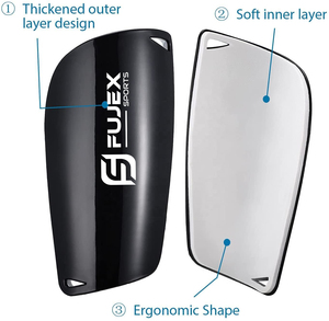 Protectores Deportivos FUJEX SPORTS EVA para Fútbol, Protección Profesional con Cierre de Hebilla, Impresión Personalizada Digital - Product Image 4
