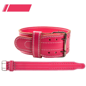 Cinturón de Levantamiento de Pesas Ajustable de Cuero con Cierre de Tirón, Transpirable, Antideslizante, Soporte para Rodillas, Entrenamiento de Fuerza, Unisex, Azul, Rosa, Negro - Product Image 6