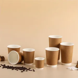 Oferta Especial 2025: Vaso Desechable Ecológico Biodegradable para Café para Llevar, de Pared Simple, Papel Sintético con Recubrimiento de PE, Logotipo Personalizado - Product Image 1