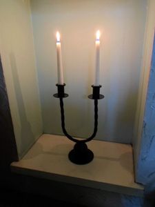Iron <b>Candelabra</b> With Two Arms For Home Decoration Durable Design - Product Image 1