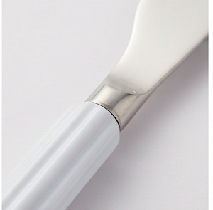 Ensemble de couverts classiques avec manches en céramique blanche et accents rouges, ensemble de vaisselle en acier inoxydable 5 pièces, passe au lave-vaisselle - Product Image 2