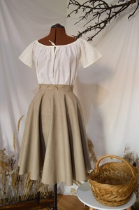Women's Casual Full Circle Floor-Length Wrap Design Eco-Friendly Breathable 100% Cotton Natural Waist Summer <b>Skirt</b> - Product Image 6