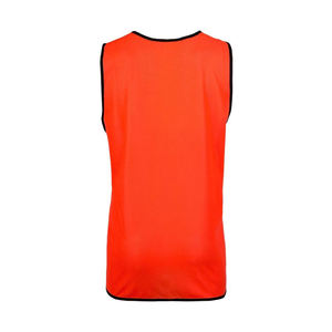 Orange Sleeveless Mesh Quick Dry Double Strap <b>Training</b> Vest Unisex Breathable Polyester Sport <b>Bib</b> All Seasons Adult Regular Fit - Product Image 4