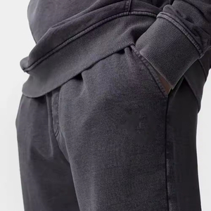 Ensemble de survêtement décontracté pour homme en molleton 100 % coton de qualité supérieure, respirant et léger, avec sweat à capuche et pantalon de jogging - Product Image 6