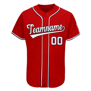 Wholesale Sublimated Baseball Jersey Shirt Street Style Youth Unisex Custom <b>Button</b> Up Embroidery Baseball Jerseys Printed Sports - Product Image 2