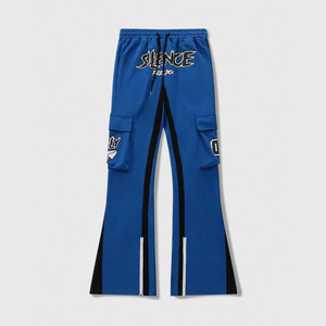 Pantalones Deportivos de Hombre, Cintura Alta, de Pana, Bordados, Gruesos, 100% Algodón, Corte Acampanado - Product Image 1