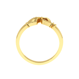 AJRETAIL Bague de promesse incassable en or jaune 14 carats pour femme, taille 5, 0,56 g d'élégance et de luxe - Product Image 5