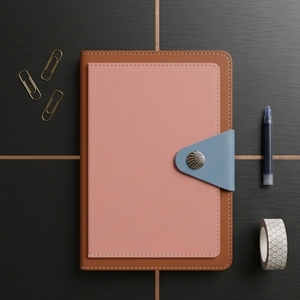 Agenda-planificateur Aurelux RE025 Premium avec couverture en jute A5 multicolore, pages intérieures 80 g/m², logo personnalisé pour cadeaux d'entreprise - Product Image 1