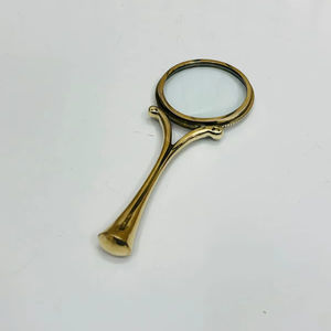 2.5'' Fully Brass Handheld Magnifying Glass with Solid Metal Handle | Classic Optical Inspection Loupe - Product Image 1