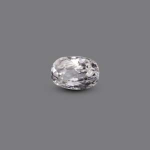 Loose Lab-Created White Zircon 4.3 Carat Oval Cut 4x4mm Calibrated Gemstone for Fine Jewelry - Product Image 1