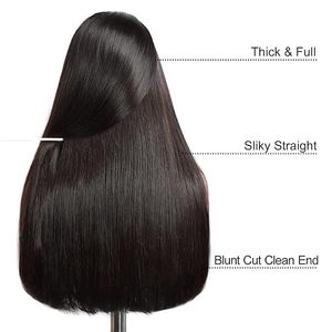Perruque Lace Front Invisible Naturelle à Raie en L, Cheveux Brésiliens Remy, Double Trame Faite à la Machine, Aspect Premium pour Usage Quotidien et Toutes Coiffures - Product Image 1