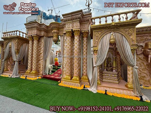 Escenario de Boda Canadiense de Lujo, Escenario de Fibra Grande Blanco para Bodas Modernas, Escenario de Recepción con Temática Judía, Boda en Nueva York - Product Image 2