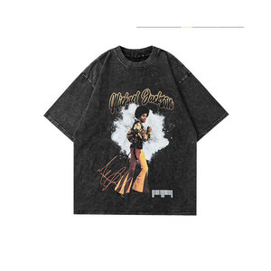 T-shirt personnalisé en gros de haute qualité 100% Coton/100% Polyester 220 grammes, épaules tombantes, devant uni, impression sérigraphique personnalisée, manches courtes - Product Image 4