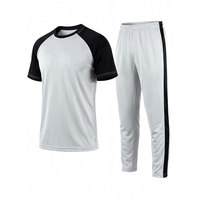 Ensemble T-shirt et pantalon de sport pour homme, séchage rapide, 100% polyester, vêtements de sport, course à pied, entraînement, vêtements de sport actifs