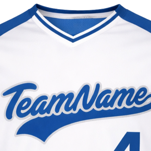 Maillot de baseball personnalisé à col en V pour jeunes, bicolore, en polyester, uniforme d'équipe, chemise de sport, fournisseur en gros OEM - Product Image 5