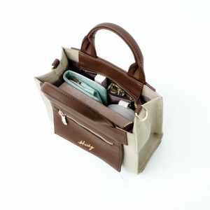 Sac à main rétro tendance en cuir PU avec coutures contrastées, grande capacité, sac seau, sac messager pour femme - Product Image 4