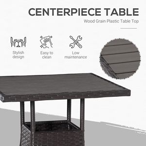 Set Bistrot da Esterno in PE Rattan a 3 Pezzi con Sedie Reclinabili Imbottite e Tavolino da Caffè Color Crema per Uso Ospedaliero - Product Image 5