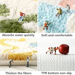 Tapis de sol absorbant et antidérapant pour salle de bain et toilettes, design mignon de dessin animé, séchage rapide, personnalisable - Product Image 4