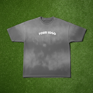 เสื้อยืดโอเวอร์ไซส์ผู้ชาย วินเทจ ผ้าฝ้ายฟอก เสื้อยืดสตรีทแวร์ ทรงหลวม ล้างสีแบบแอซิดวอช เสื้อยืดสกรีนโลโก้ ไหล่ตก เสื้อยืดลำลอง - Product Image 3