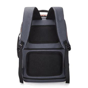 Mochila de PU de Diseño Moderno 2026, Color Gris Marrón con Diseño de Bloques de Color, Bolsa para Portátil con Múltiples Bolsillos, Bolsas de Hombro Unisex para Viajes Diarios en Venta - Product Image 3