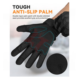 ถุงมือยุทธวิธีสำหรับผู้ชาย รองรับหน้าจอสัมผัส ป้องกันข้อนิ้วแบบแข็ง และเสริมแผ่นรองฝ่ามือสำหรับขี่มอเตอร์ไซค์ - Product Image 3