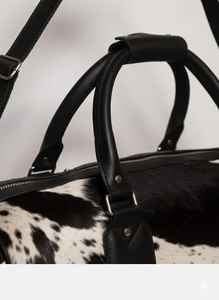 Sac de voyage en cuir véritable style western avec fourrure de vache, marque privée LHDB-0165 - Product Image 2