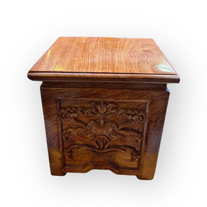 Base de Exhibición Cuadrada de Madera de Palisandro Maciza de 16x16 cm, Diseño Tradicional, Duradera, para Hogar, Oficina y Sala de Estar - Product Image 4