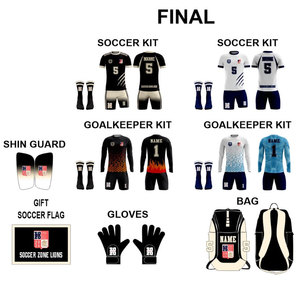 <b>Soccer</b> Kit Premium Sportswear Set Moisture Control Fabric Custom Team Design Comfortable Fit Short Sleeve Training Matches Event - Product Image 1