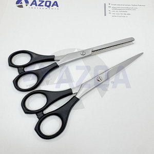 Tijeras profesionales de acero inoxidable para entresacar el cabello, para diestros, con mango de plástico y punta roma, para mezclar y texturizar el cabello en salones de belleza. - Product Image 6