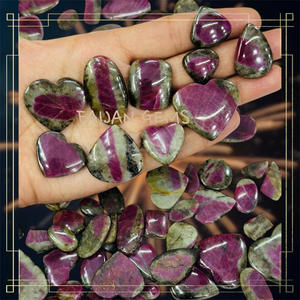 พลอยทับทิมธรรมชาติ zoisite อัญมณี Cabochon ขัดทุกขนาดคริสตัล Cabochon สำหรับการทำจี้เครื่องประดับ - Product Image 1