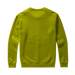 เสื้อสเวตเชิ้ตคอกลมสีเขียวมะกอกสำหรับผู้ชาย ผ้าฝ้ายฟลีซเรียบง่าย สวมใส่สบาย แขนยาว เสื้อผ้าฤดูหนาวอุ่นๆ ขายส่ง เสื้อผ้าสั่งทำพิเศษ - Product Image 2