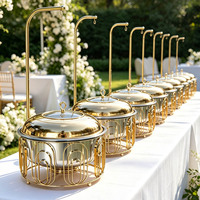 Luxuriöser 10L Chafing Dish aus Edelstahl – Speisenwärmer für Restaurants, Hotels, Buffets und Catering