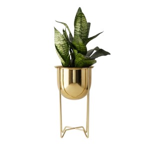 Ensemble de 2 pots de fleurs en métal martelé noir fantaisie, en fer, pour plantes d'intérieur, avec supports amovibles en forme de X, pour la décoration de la maison et du jardin - Product Image 3