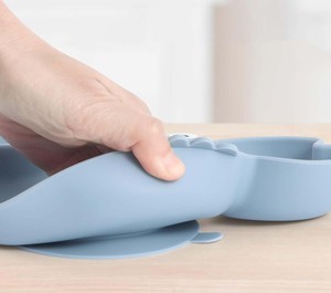 Assiette divisée à ventouse en silicone pour bébé, tout-petit, vaisselle pour enfants - Product Image 6