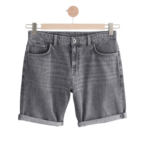 Shorts en denim délavé pour homme, taille mi-haute, coupe classique, cinq poches, décontracté d'été, vente en gros, échantillon gratuit - Product Image 6