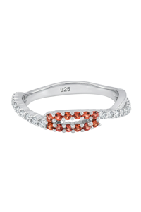 Bague en saphir bleu et diamant en argent sterling 92,5 KLSR-11899 - Product Image 3