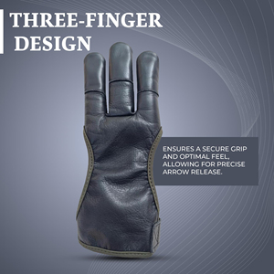 Gant de tir à trois doigts en cuir véritable de qualité supérieure pour l'entraînement au tir sur cible, protection des mains pour sports de plein air, vente en gros en vrac direct usine - Product Image 2