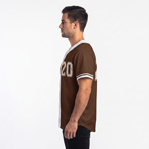 Premium Men's Baseball Jersey Sports Men's Baseball Jersey 100% Polyester Men's Baseball Jersey Full Button Custom - Product Image 3